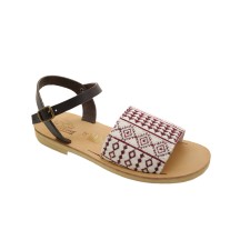 SELENA GREEK SANDALS 0164F BROWN